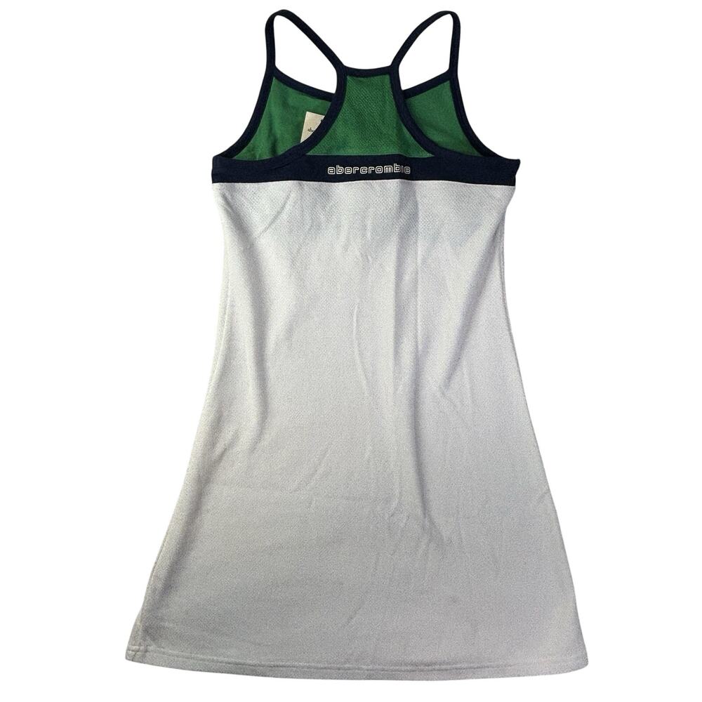 Y2K Abercrombie Athletic Dress Girls Large Green White Colorblock Racerback NWT